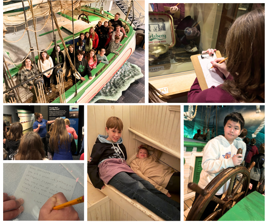 A collage of photos from the field trip